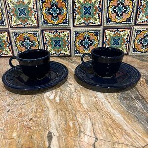 FIESTA cobalt cup and saucer sets